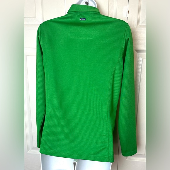 BERMUDA SANDS Green Golf Wick Away Technology Performance Jacket 1/4 Quarter Zip - Picture 6 of 12
